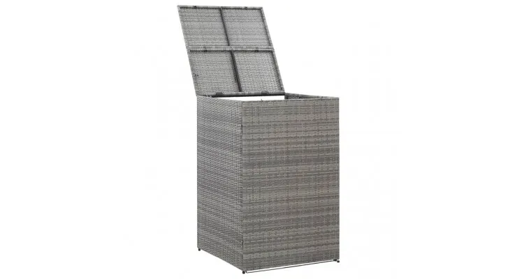 Magazie de pubela, gri, 76 x 78 x 120 cm, poliratan — imaginea 5