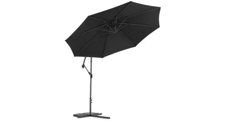 Umbrela rotunda Larisa , baza inclusa, D.300cm negru — imaginea 2