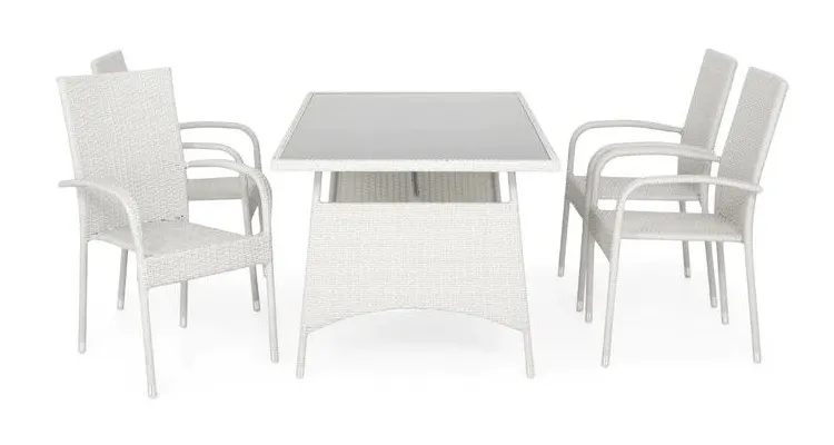 Set masa si 4 scaune pentru terasa sau gradina, dinning, pentru exterior, Presley — imaginea 4