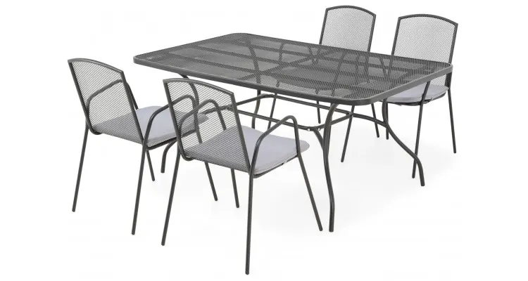 Set mobilier terasa sau gradina, BERLIN, cu 4 scaune si masa — imaginea 2