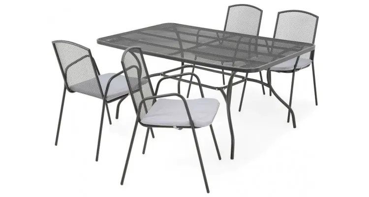 Set mobilier terasa sau gradina, BERLIN, cu 4 scaune si masa — imaginea 3