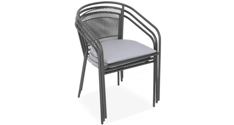 Set mobilier metalic pentru terasa si gradina, cu 4 scaune si masa, Berlin — imaginea 4