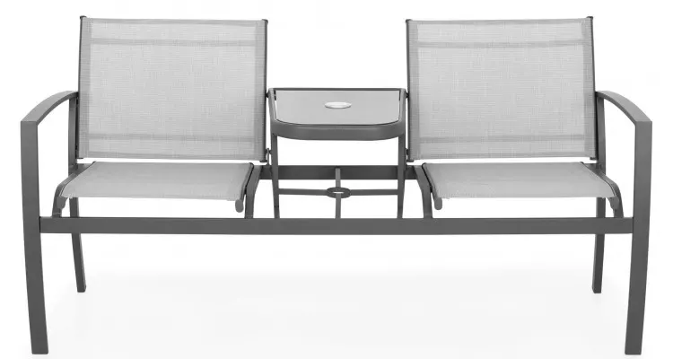 Set mobilier metalic gradina ARGOS, canapea 2 locuri si masuta — imaginea 2