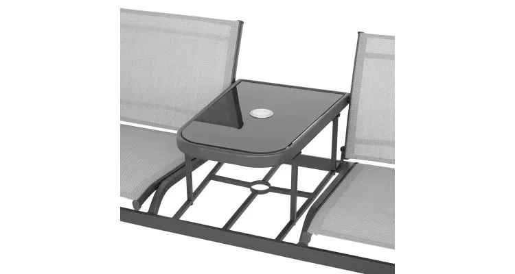 Set mobilier metalic gradina ARGOS, canapea 2 locuri si masuta — imaginea 5
