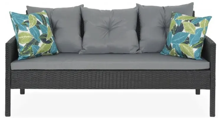 Set mobilier CLARY terasa/gradina, 2 fotolii, 2 taburete, canapea si masuta — imaginea 4