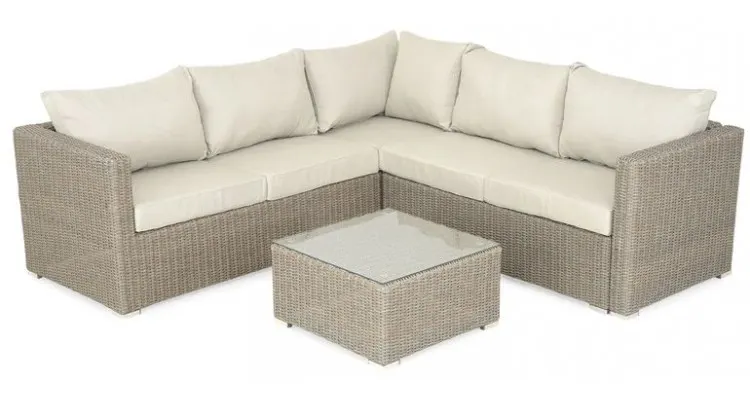 Set mobilier CASABOA terasa si gradina, coltar si masuta crem — imaginea 2
