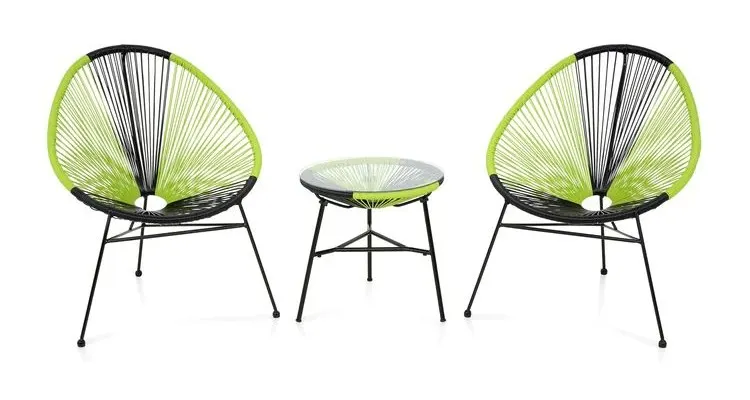 Set mobilier gradina/terasa CORFU VERDE, 2 fotolii si masuta