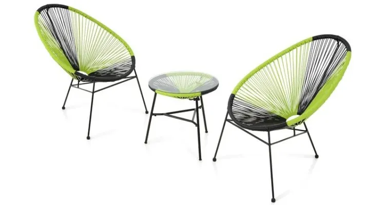 Set mobilier gradina/terasa CORFU VERDE, 2 fotolii si masuta — imaginea 2