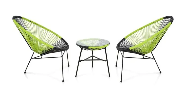 Set mobilier gradina/terasa CORFU VERDE, 2 fotolii si masuta — imaginea 3