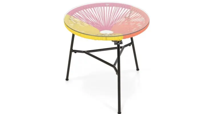 Set mobilier Corfu terasa/gradina 2 fotolii, canapea si masuta portocaliu — imaginea 3