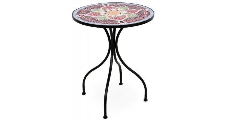 Set mobilier terasa bistro mozaic FLORALS cu 2 scaune si masuta, mov — imaginea 4