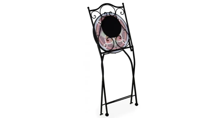 Set mobilier terasa bistro mozaic FLORALS cu 2 scaune si masuta, mov — imaginea 5