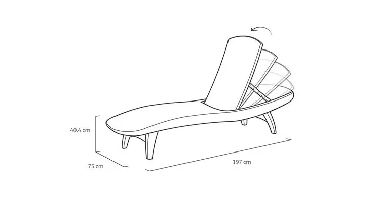 Sezlong Pacific Lounger cappuccino,Keter — imaginea 4