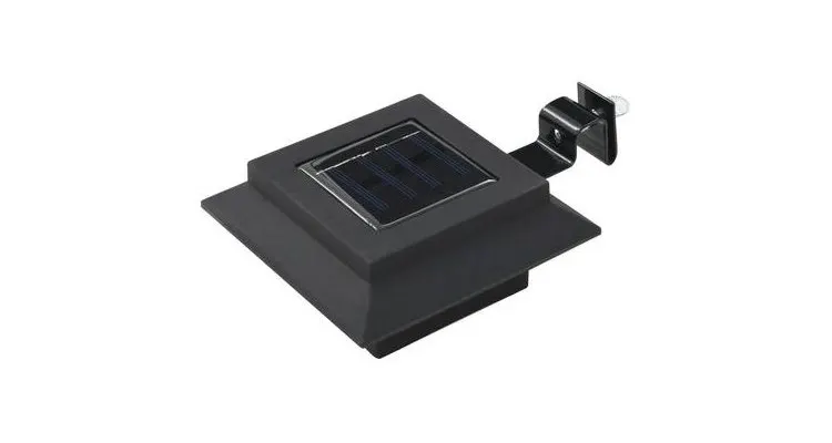 Lampi solare de exterior cu LED, 6 buc, negru, 12 cm, patrat — imaginea 2