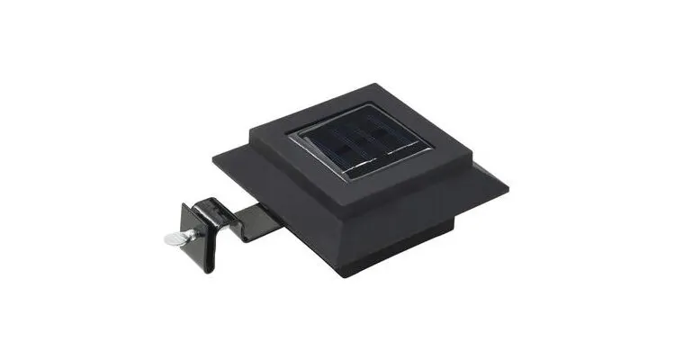 Lampi solare de exterior cu LED, 6 buc, negru, 12 cm, patrat — imaginea 3