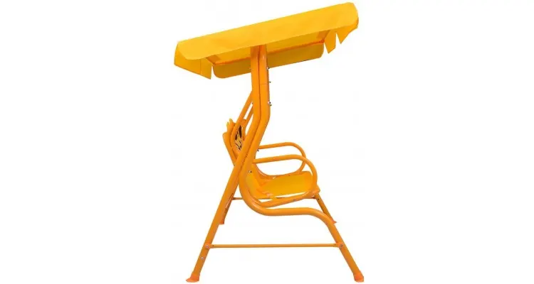 Balansoar tigrisor pentru copii, galben, 115 x 75 x 110 cm — imaginea 3