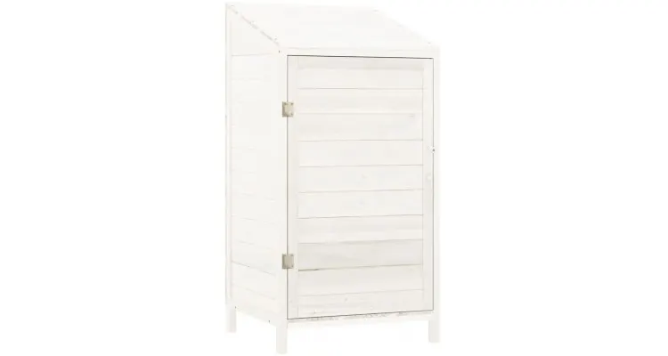 Sopron de gradina, alb, 55x52x112 cm, lemn masiv de brad