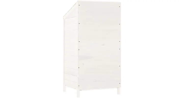 Sopron de gradina, alb, 55x52x112 cm, lemn masiv de brad — imaginea 5