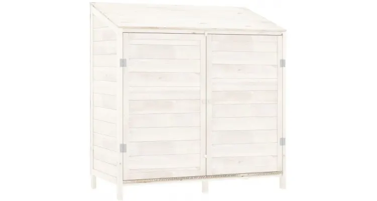 Sopron de gradina, alb, 102x52x112 cm, lemn masiv de brad