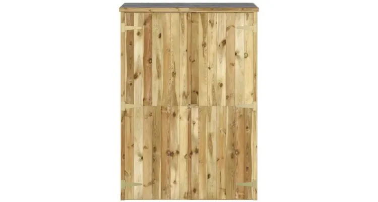 Magazie de unelte de grădină 123x50x171cm lemn masiv pin tratat — imaginea 4