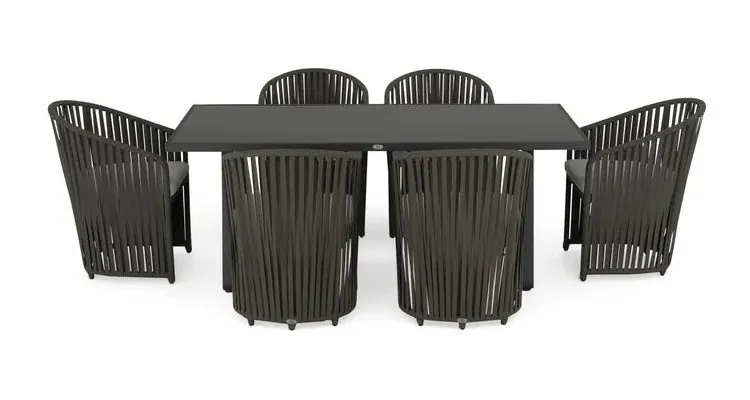 Set mobilier MILANO terasa/gradina, 6 fotolii si masa — imaginea 4