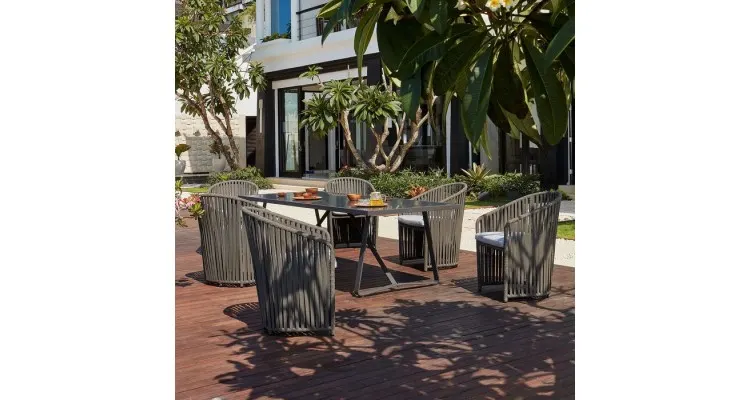 Set mobilier MILANO terasa/gradina, 6 fotolii si masa — imaginea 5