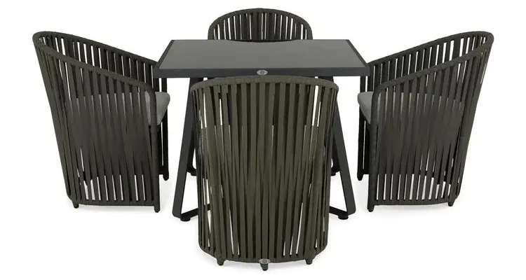 Set mobilier MILANO terasa/gradina, 4 fotolii si masa — imaginea 2
