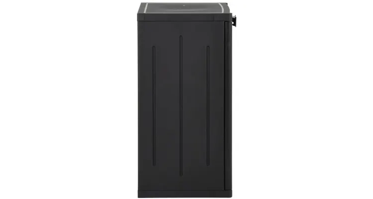 Dulap de depozitare pentru gradina, negru, 65x45x88 cm PP ratan — imaginea 3