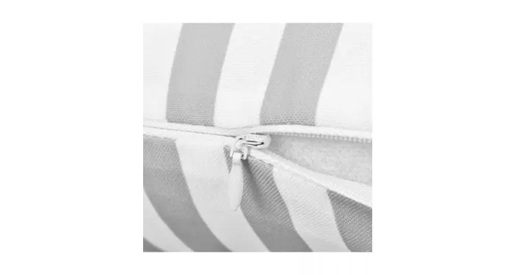Perne de exterior, 4 buc, imprimeu dungi, 45x45 cm, gri — imaginea 2