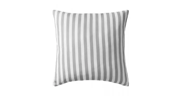 Perne de exterior, 4 buc, imprimeu dungi, 45x45 cm, gri — imaginea 3