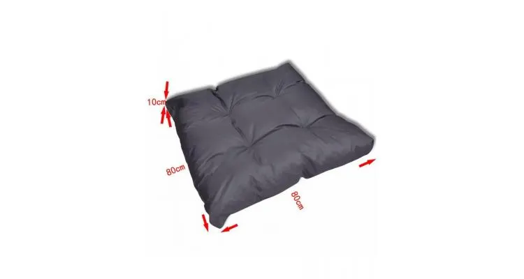 Pernă scaun 80 x 80 x 10 cm, gri — imaginea 3