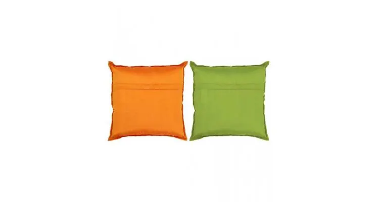 Perne decorative petice 2 buc. portocaliu/verde 45x45cm manual — imaginea 2