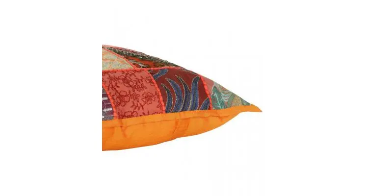 Perne decorative petice 2 buc. portocaliu/verde 45x45cm manual — imaginea 3
