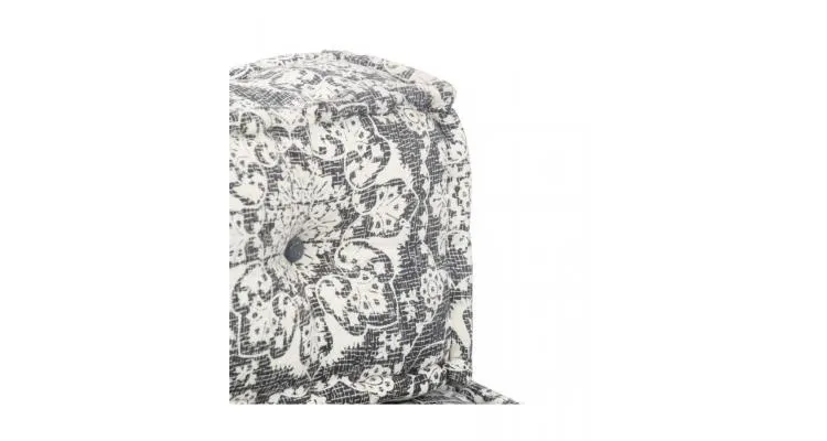 Perna pentru canapea din paleti, gri, textil, petice — imaginea 3