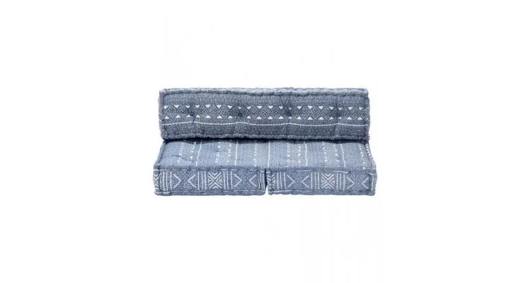 Perna pentru canapea din paleti, indigo, textil, petice — imaginea 2