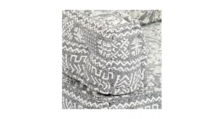 Perna pentru canapea din paleti, gri, textil, petice — imaginea 2