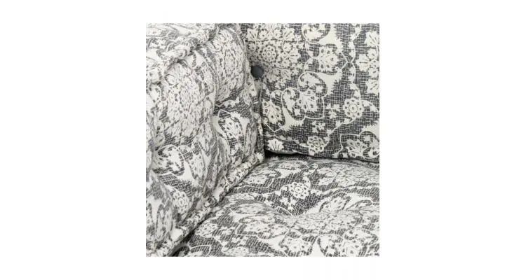 Perna pentru canapea din paleti, gri, textil, petice — imaginea 3