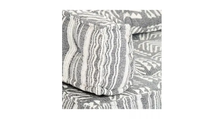 Perna pentru canapea din paleti, gri, material textil, petice — imaginea 2
