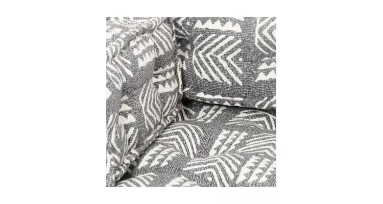 Perna pentru canapea din paleti, gri, material textil, petice — imaginea 3