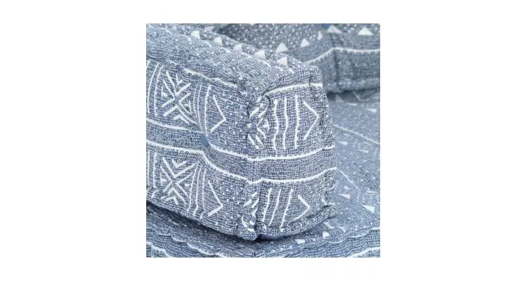 Perna pentru canapea din paleti, indigo, textil, petice — imaginea 2