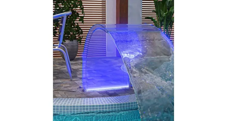 Fantana de piscina cu led-uri rgb, acril, 50 cm