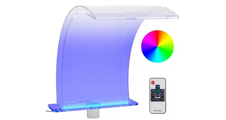 Fantana de piscina cu led-uri rgb, acril, 50 cm — imaginea 2