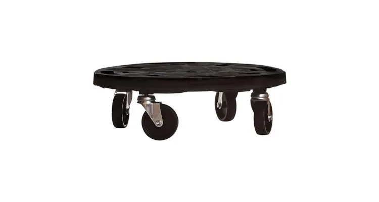 Carucior pentru plante cu roti, diametru 40 cm, negru, 275 kg — imaginea 2