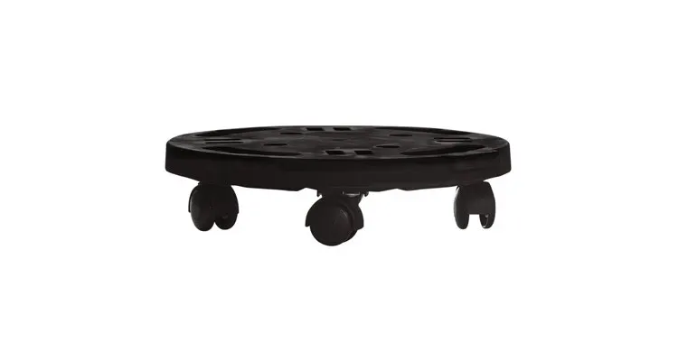 Carucior pentru plante cu roti, diametru 30 cm, negru, 170 kg — imaginea 2