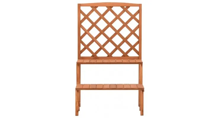 Suport plante cu spalier, 70x42x115 cm, lemn masiv de brad — imaginea 2