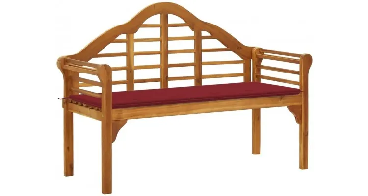 Bancheta regala de gradina cu perna, 135 cm, lemn masiv acacia