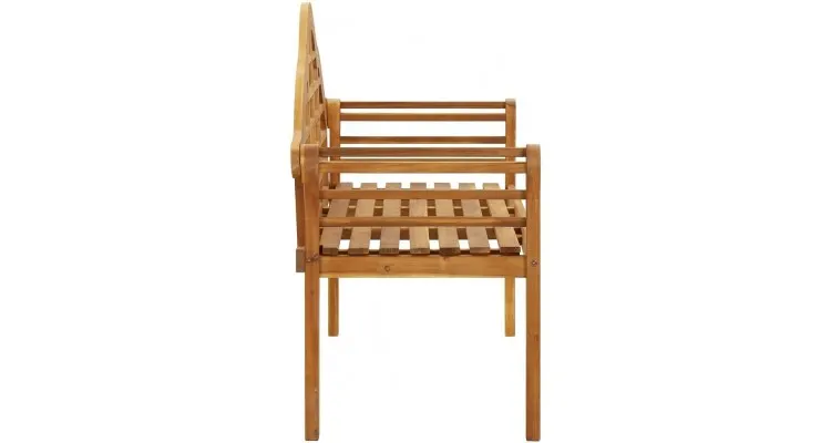 Bancheta regala de gradina cu perna, 135 cm, lemn masiv acacia — imaginea 4