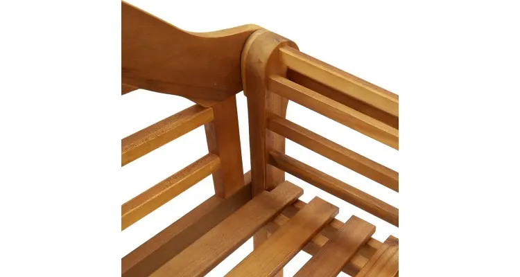 Bancheta regala de gradina cu perna, 135 cm, lemn masiv acacia — imaginea 5