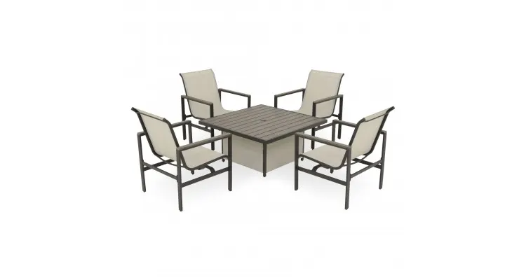 Set mobilier terasa si gradina Easton Park, 4 scaune si masa — imaginea 2