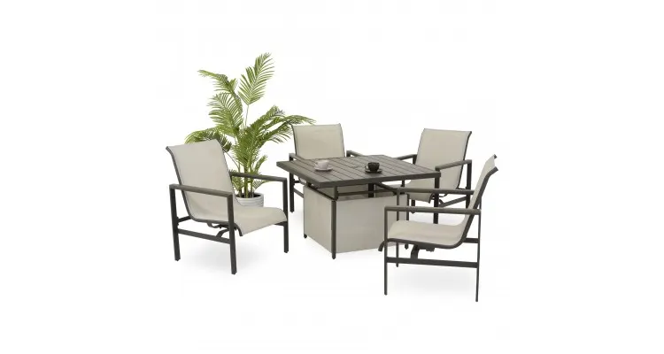 Set mobilier terasa si gradina Easton Park, 4 scaune si masa — imaginea 4